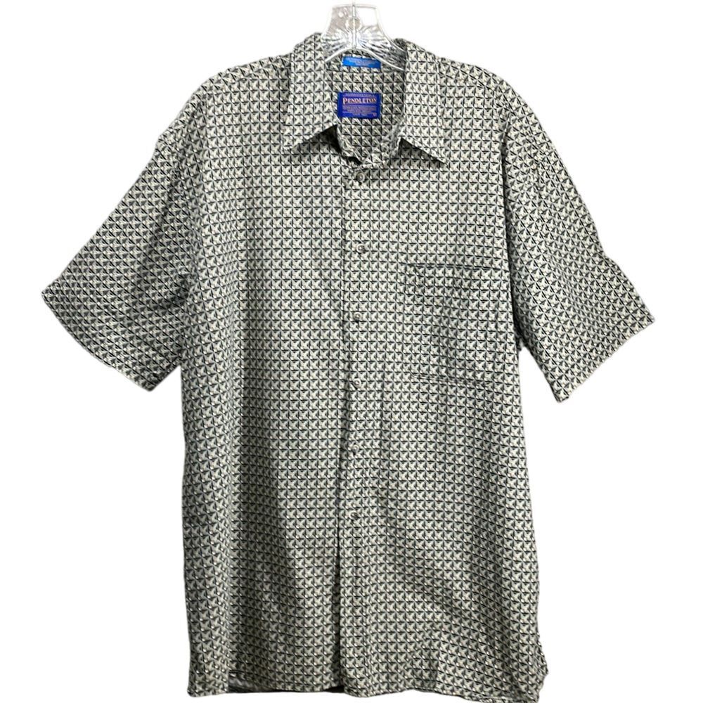 Men's Pendleton Short Sleeve Button Down Shirt Size Large (L)